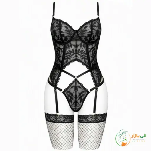 بادی زنانه سه تیکه با جوراب