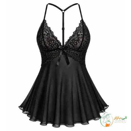 لباس خواب عروسکی پشت دانتل